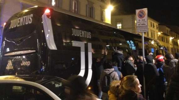 FOTO FV, La Juventus in partenza verso il Franchi