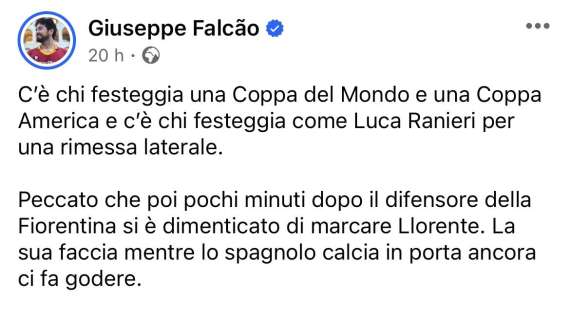 FALCAO JR, Ranieri? Che goduria l'errore su Llorente