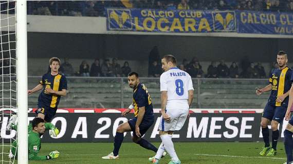 VERONA-INTER, All'intervallo è 0-1, decide Palacio