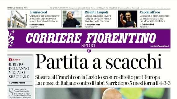 COR. FIO,  Fiorentina-Lazio è una partita a scacchi