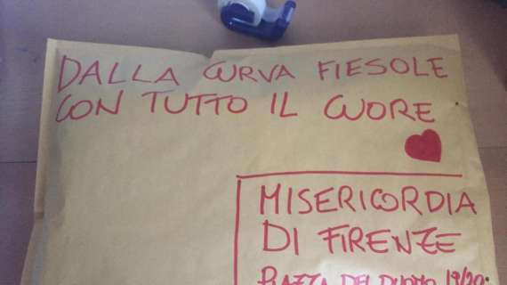 FOTO, La Curva Fiesole dona per aiutare Firenze
