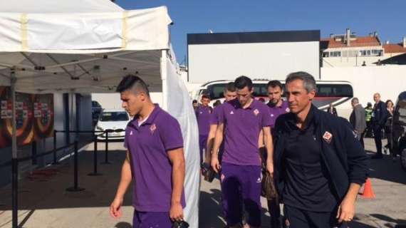 FOTO E VIDEO FV, L'arrivo dei viola allo stadio