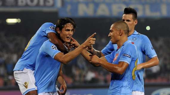 CHAMPIONS, Il Napoli avanti 2-0 all'intervallo