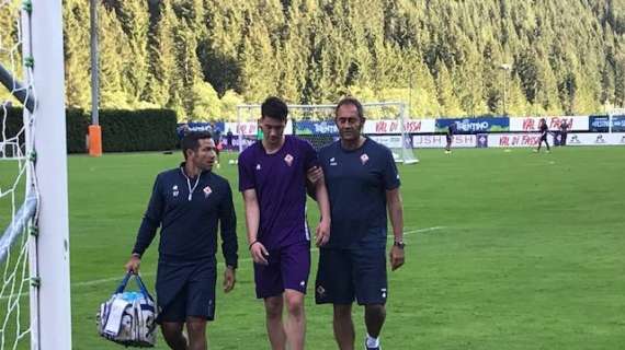 MOENA, Botta per Vlahovic: interrompe l'allenamento