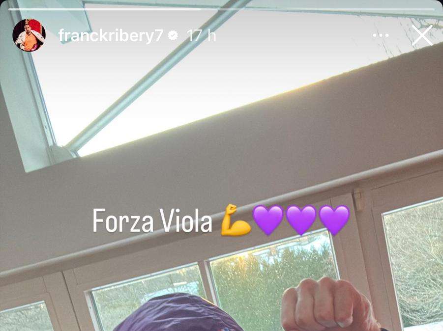 Ribery non dimentica la Fiorentina e sui social scrive: "Forza Viola"