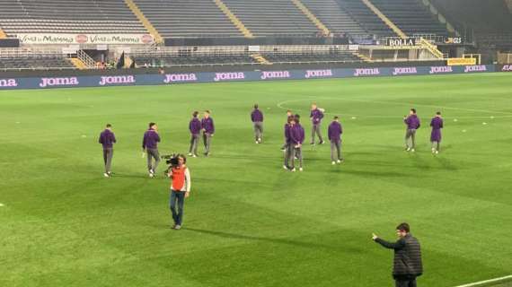 PRIMAVERA, I viola in campo prima del match