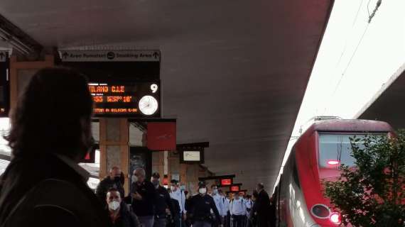 VIDEO FV, L'arrivo della Lazio a Firenze alla stazione