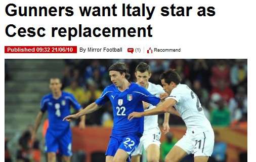 MIRROR, Wenger vuole Montolivo