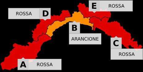 Meteo: allerta rossa su buona parte della Liguria