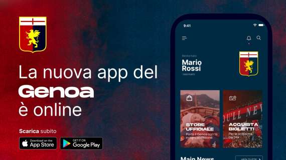 Genoa, nasce una nuova app totalmente dedicata ai tifosi