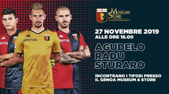 Genoa, domani Agudelo, Radu e Sturaro al Museum alle ore 18