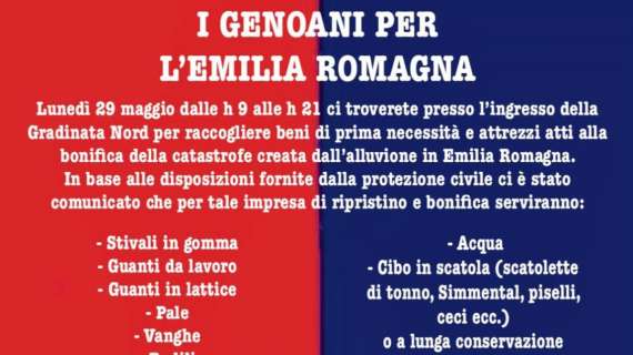 I genoani si mobilitano per la regione Emilia Romagna, ecco come