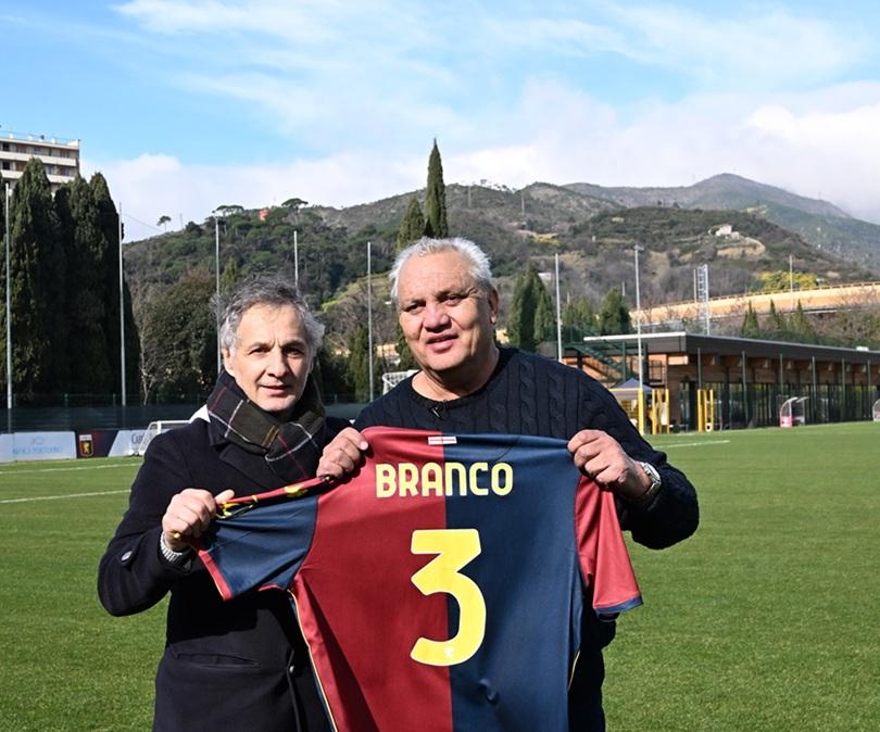 Genoa, Claudio Branco in visita al Centro Sportivo Signorini