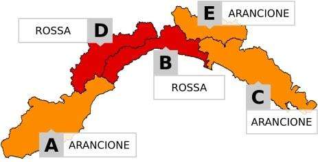 Allerta meteo sulla zona di Genova arancione e poi rossa per domani