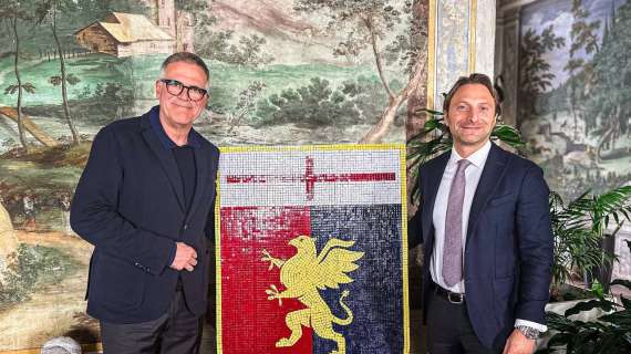 Genoa, è arrivato il nuovo mosaico del Grifone a Villa Rostan