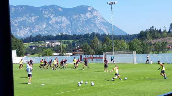 Genoa, in campo per l'allenamento, oggi il secondo test