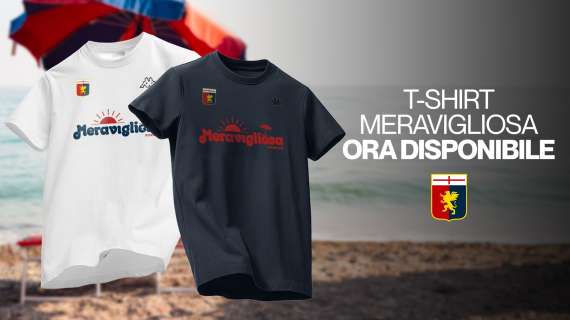 Genoa, estate bollente con le nuove T-Shirt “Meravigliosa”