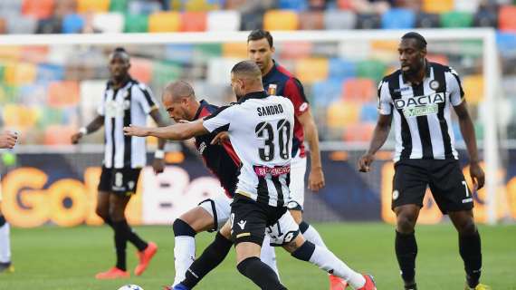 Udinese-Genoa i precedenti: tre pareggi a novembre e tutti per 2 a 2