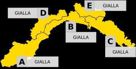Meteo: per domani emessa allerta gialla per temporali sulla Liguria