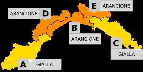 Meteo: l'allerta per temporali diventa arancione su parte della Liguria