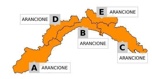 Allerta meteo arancione sulla Liguria