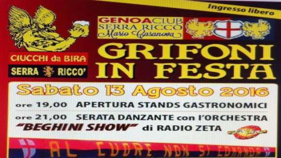 Sabato 13 grande festa del "Genoa Club Serra Riccò"