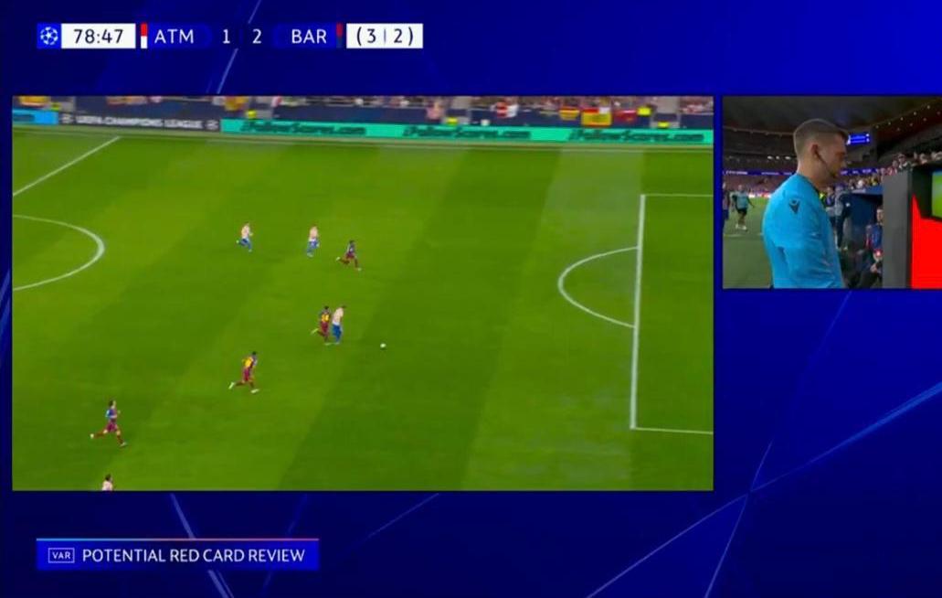 Atletico Madrid-Barcellona, blaugrana in 10 all'80': espulso Eric Garcia