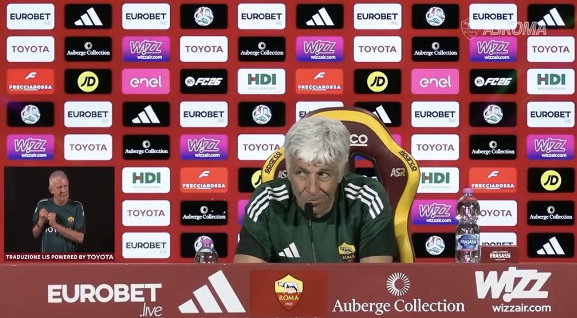 Gian Piero Gasperini lascia la conferenza stampa in lacrime