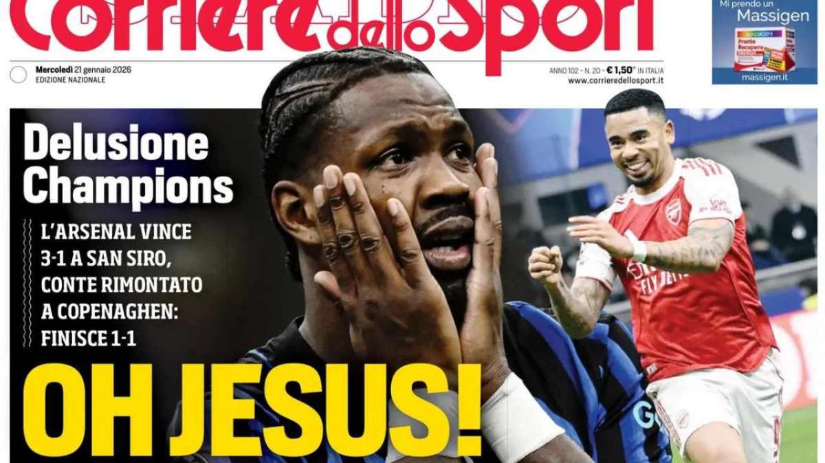 Prime pagine: "Inter non basta"; "Oh Jesus!"