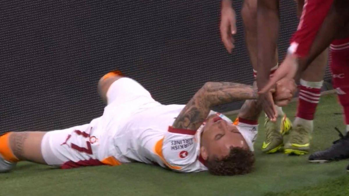 Taglio alla mano per Lang: portato in ospedale per accertamenti dopo lo scontro con un cartellone 