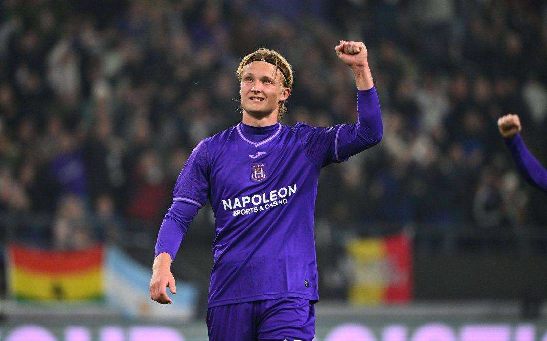Kasper Dolberg, attaccante dell'Anderlecht (Imago)
