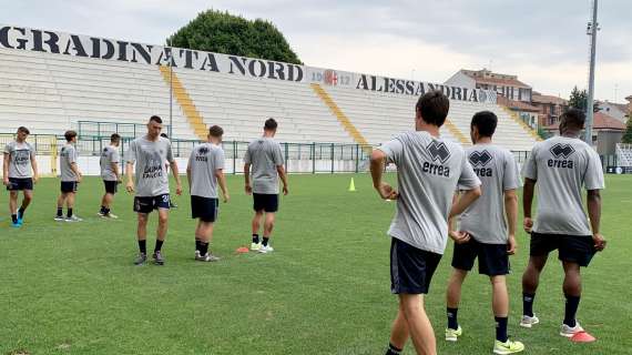 L'Alessandria Calcio è tornata ad allenarsi al Moccagatta