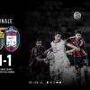 Crotone fermato sul pari: 1-1 a Caserta, rossoblù eliminati dai playoff