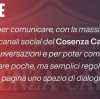 Cosenza: regole per comunicare sui canali social del club rossoblù