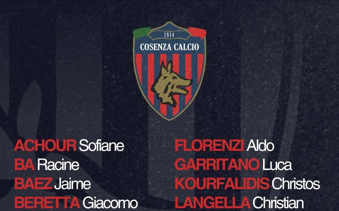 Cosenza-Casarano: i convocati rossoblù 