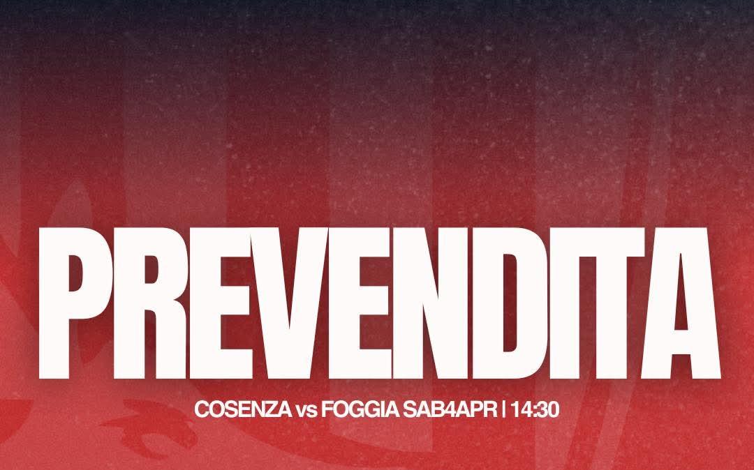 Cosenza-Foggia: attiva la prevendita per il match del “Marulla” 