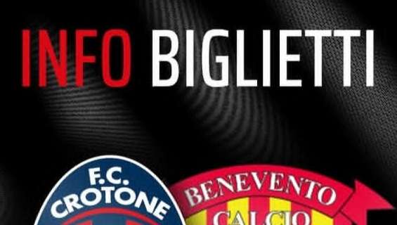Crotone - Benevento: info biglietti 