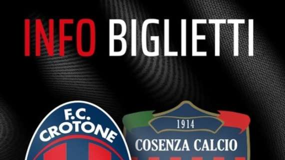Crotone - Cosenza: info biglietti per il derby 