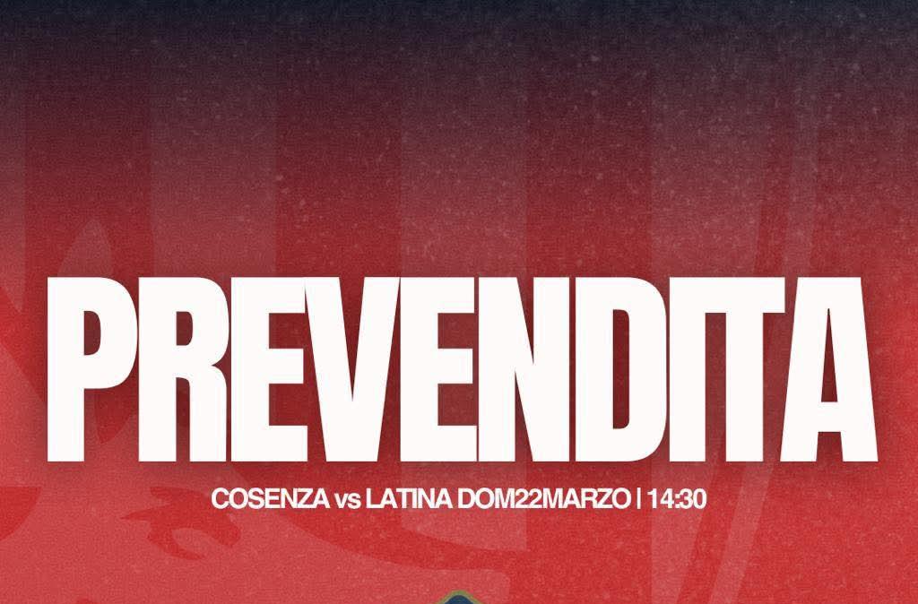 Cosenza-Latina, prevendita attiva per il match del “Marulla”