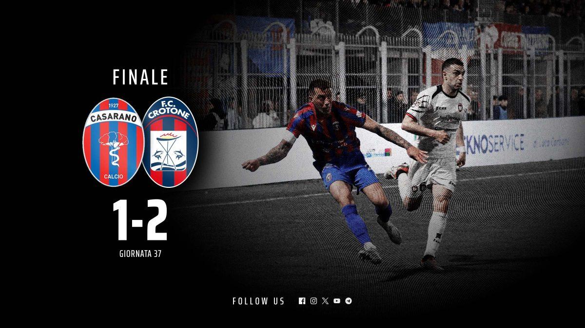 Colpo esterno del Crotone: 2-1 a Casarano e quota 61 raggiunta