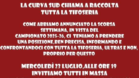 Reggina, Curva Sud: appello alla tifoseria - “Il futuro della Reggina conta più di ogni altra cosa”
