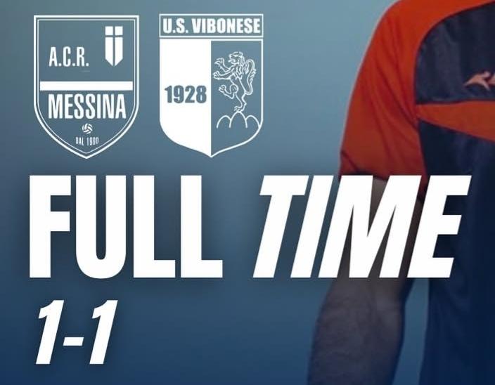 Messina 1-1 Vibonese: i rossoblù la riprendono nel finale grazie a Lagzir