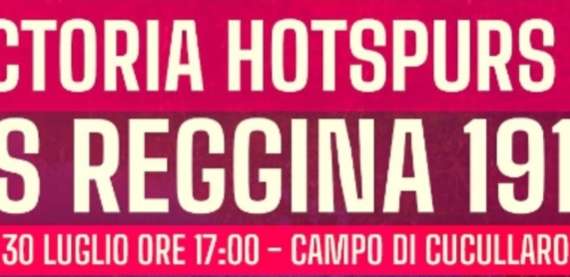 Domani l'amichevole tra Victoria Hotspurs e Reggina