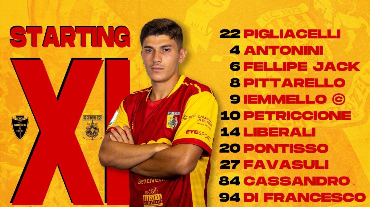 Monza-Catanzaro: le formazioni ufficiali
