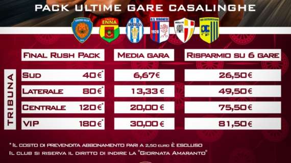 Reggina: mini-abbonamento per le ultime sei gare al “Granillo”