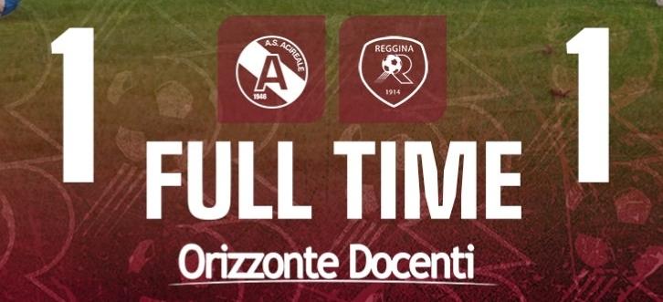 Reggina, un punto dalla Sicilia: 1-1 contro l'Acireale 