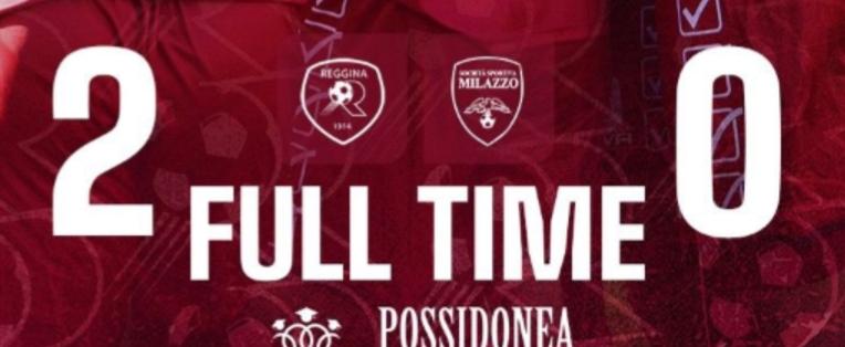 Reggina, quarta vittoria di fila: Milazzo ko 2-0
