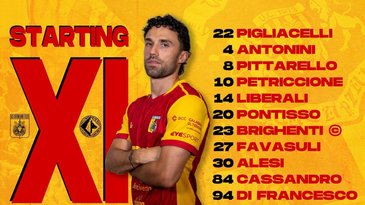 Catanzaro-Avellino: le formazioni ufficiali