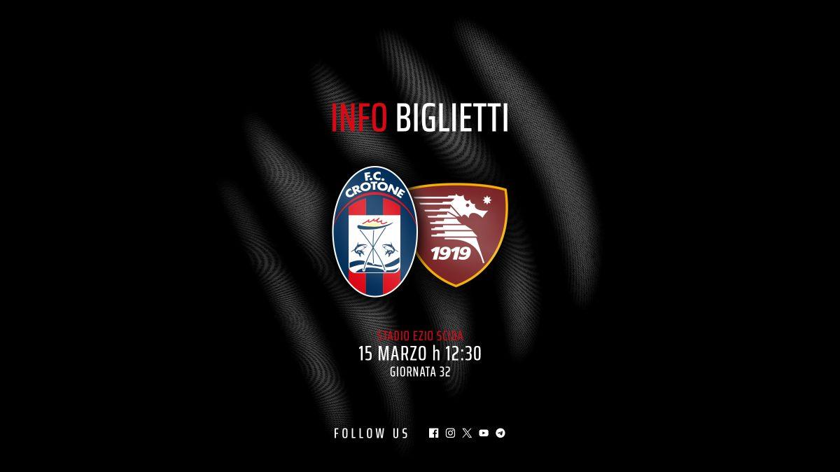 Crotone - Salernitana, info biglietti: stop alla vendita per i residenti nella provincia di Salerno 