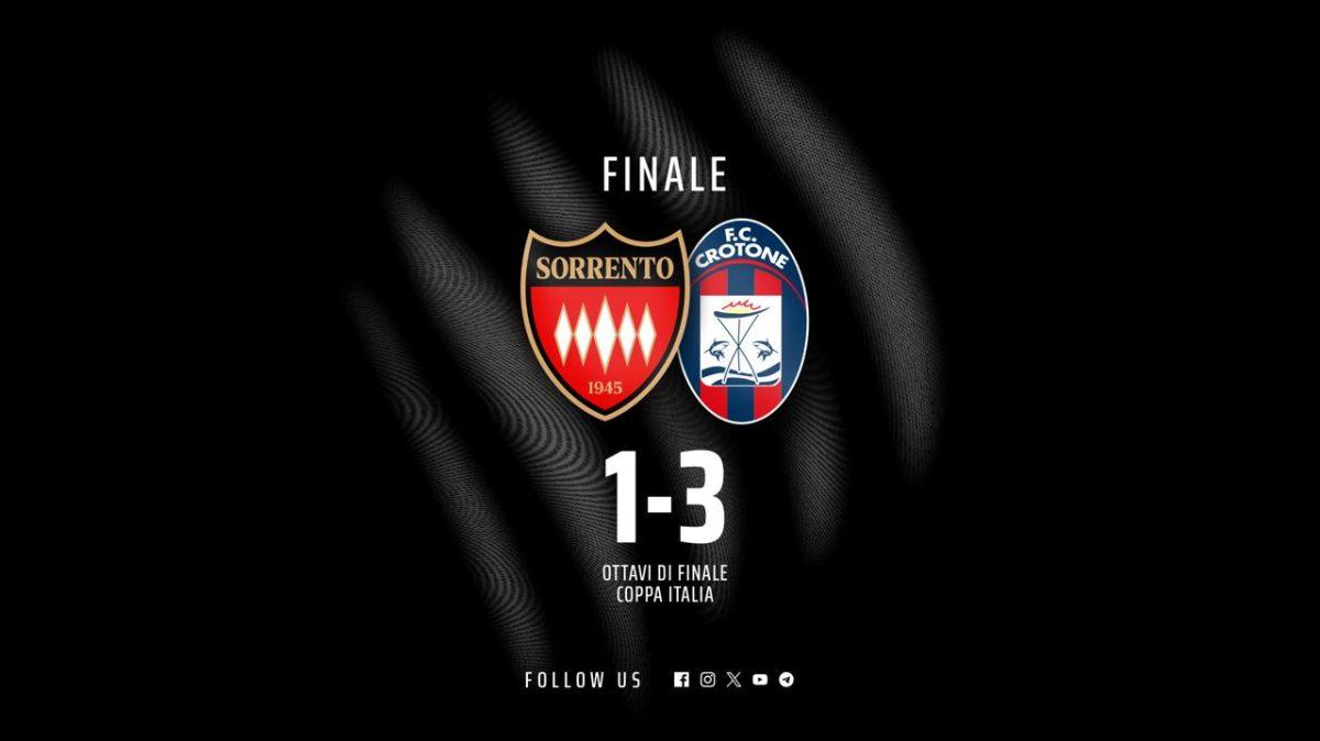 Crotone in rimonta: Sorrento ko. Rossoblù ai Quarti di Coppa Italia Serie C